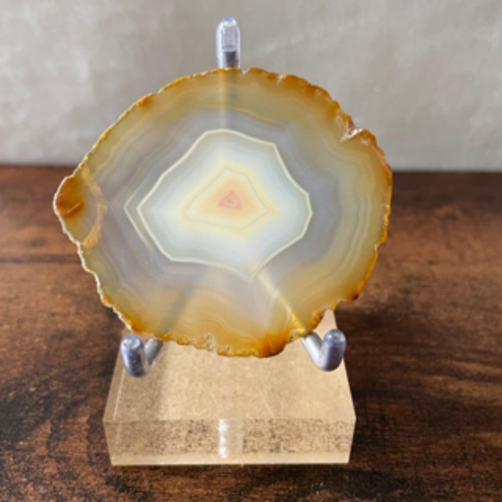 🚫SOLD🚫Natural Rainbow Iris Agate Slice - Picture 6 of 6